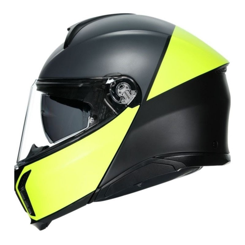 AGV TOURMODULAR MULTI MPLK BALANCE NEGRO MATE / AMARILLO FLÚOR / GRIS