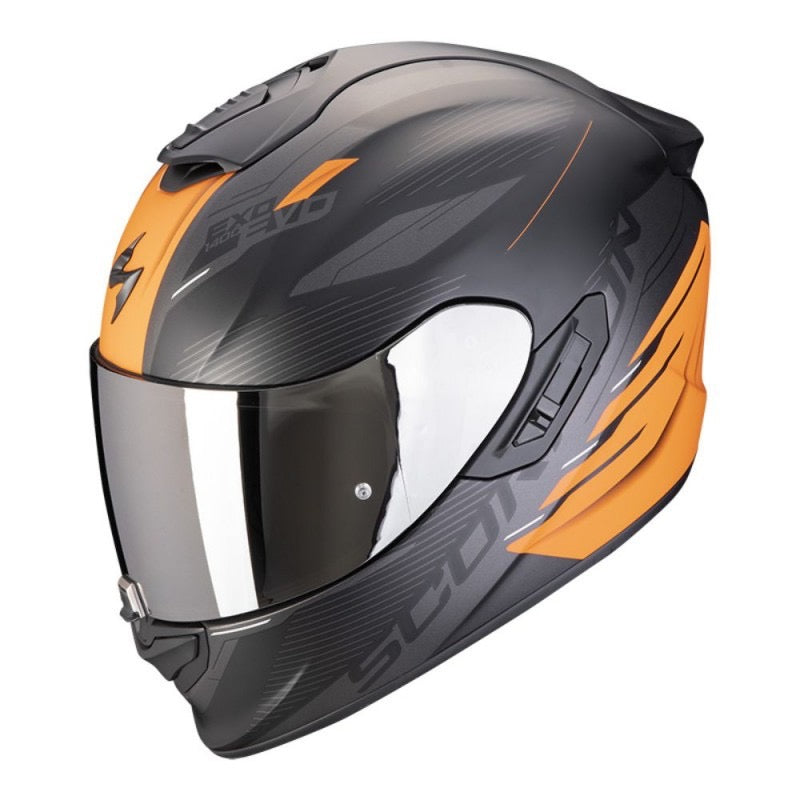 SCORPION EXO-1400 EVO 2 AIR LUMA NEGRO MATE / NARANJA