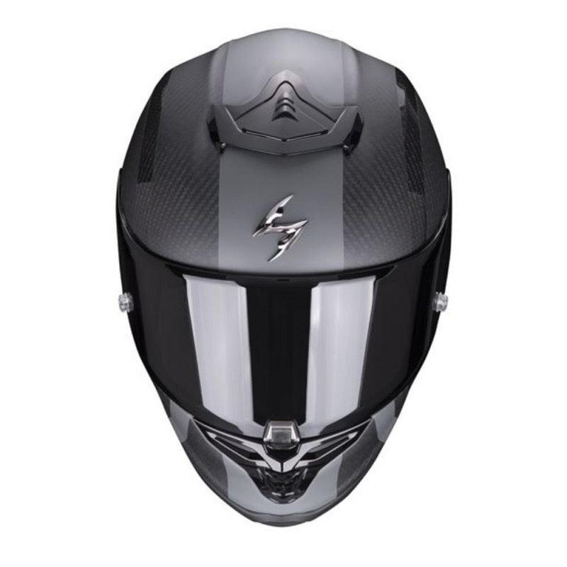 SCORPION EXO-R1 EVO AIR FINAL OSCURO PLATA / NEGRO / BLANCO