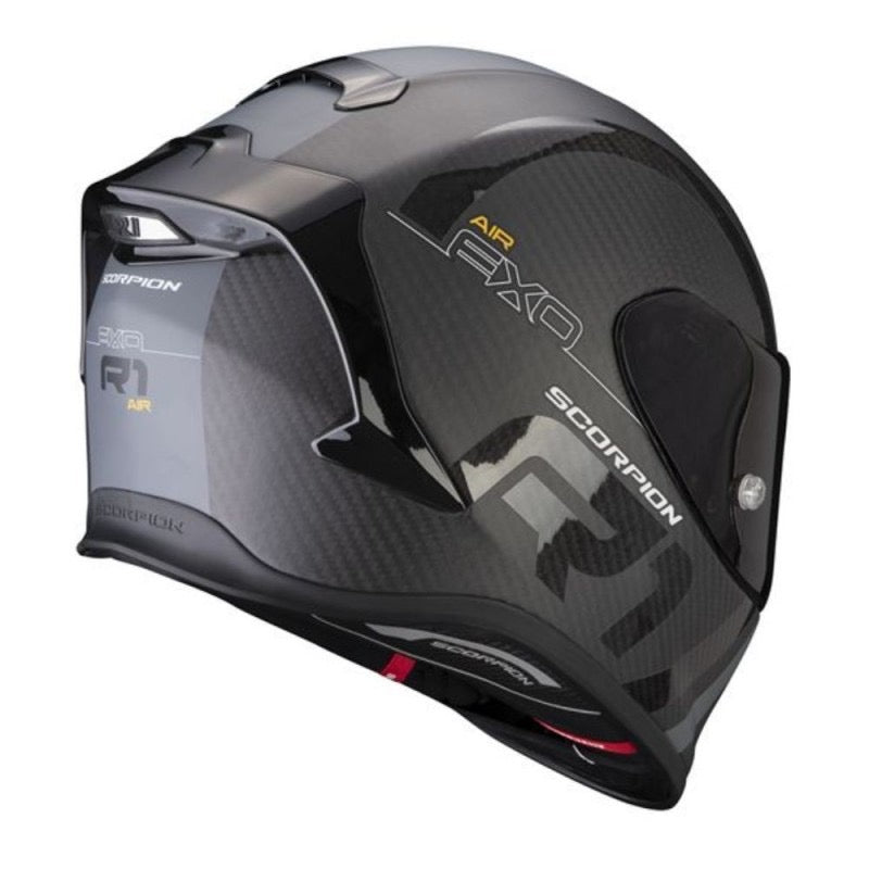 SCORPION EXO-R1 EVO AIR FINAL OSCURO PLATA / NEGRO / BLANCO