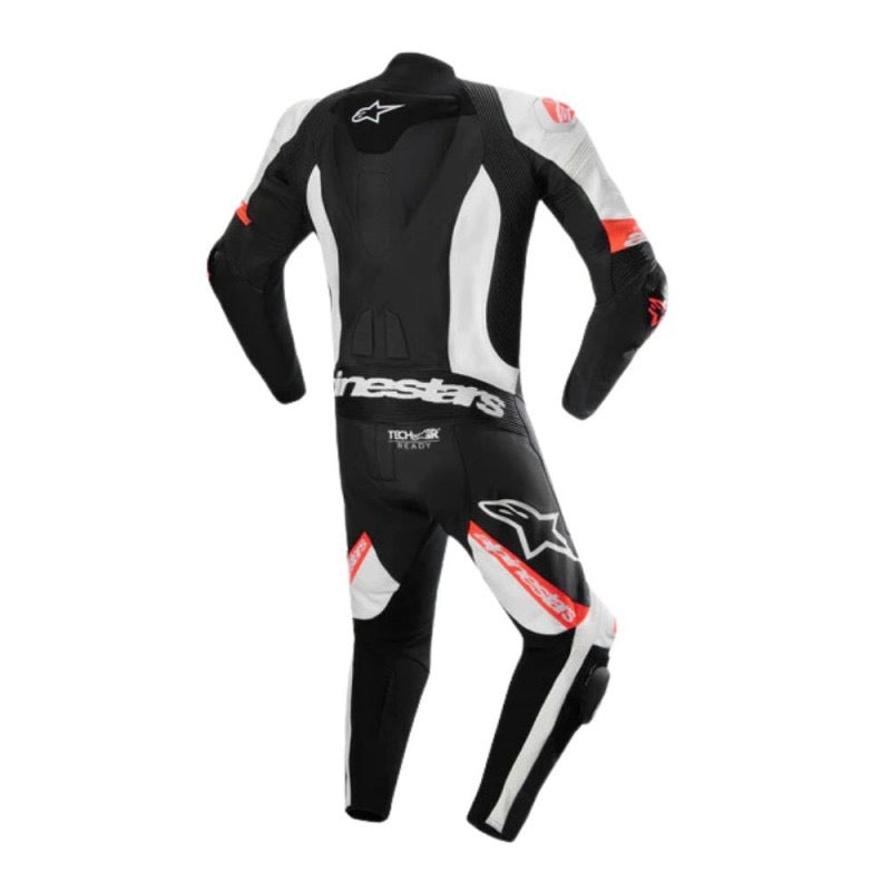 ALPINESTARS MISSILE V2 WARD 1PC LEATHER NEGRO / BLANCO / ROJO FLUOR