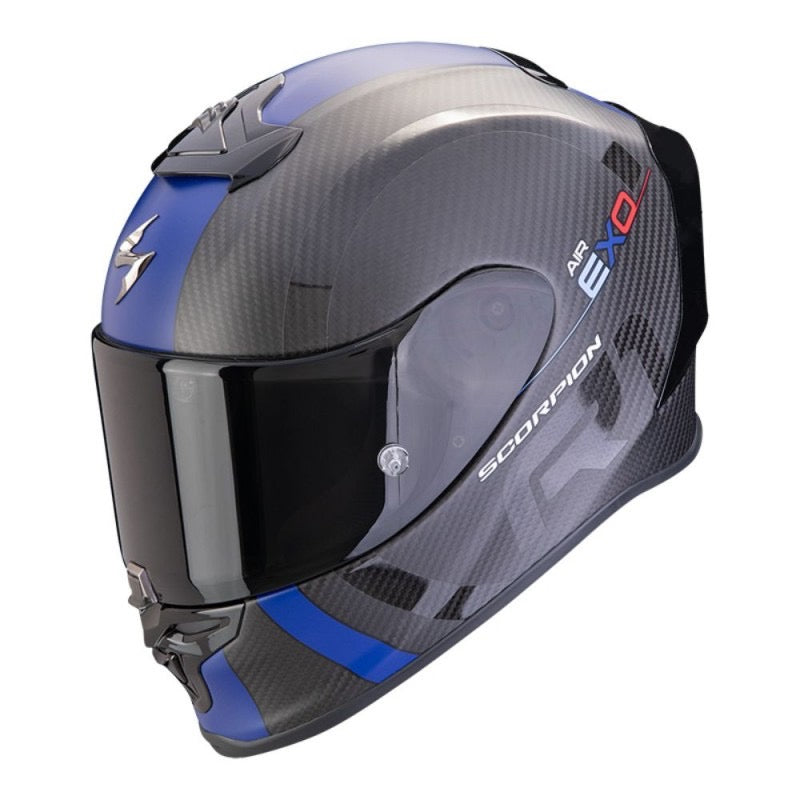 SCORPION EXO-R1 EVO CARBON AIR MG NEGRO MATE / AZUL