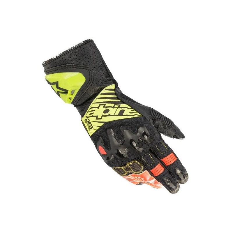 ALPINESTARS GP TECH V2 NEGRO / AMARILLO FLUOR / BLANCO / ROJO FLUOR