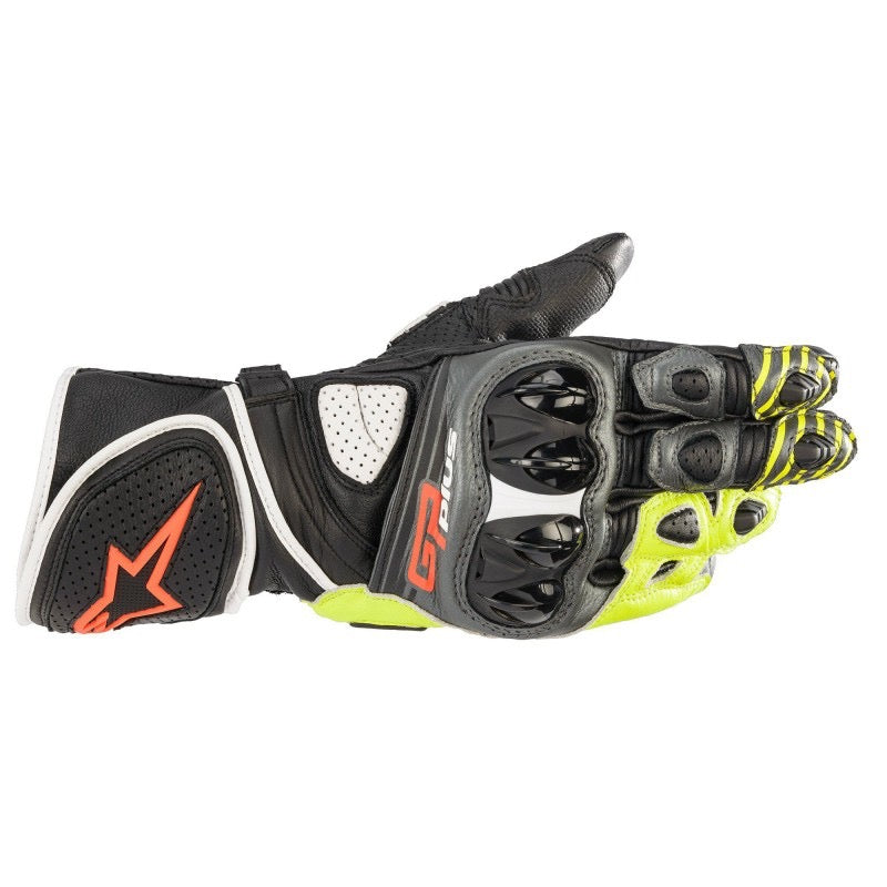 ALPINESTARS GP PLUS V2 METAL GRIS / NEGRO / AMARILLO / ROJO FLUOR